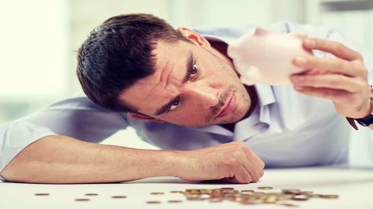 man with piggy bank