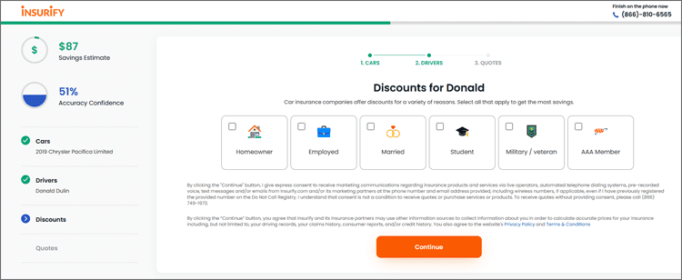 Insurify Discounts